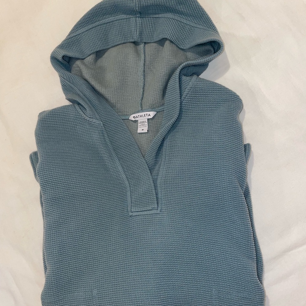 Athleta Womens Hooded Coaster Luxe Waffle Knit Pullover